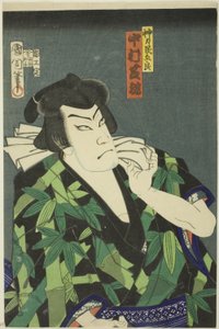 De Acteur Nakamura Shikan IV als Jinriki Tamigoro door Toyohara Kunichika