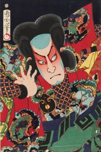 De acteur Nakamura Shikan IV als de visser Fukashichi, 1869