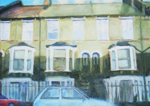 Een plek om te wonen 15, 2011 (olieverf op multiplex) door Trevor Burgess