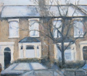 Een plek om te wonen 22, 2012 (olieverf op multiplex) door Trevor Burgess