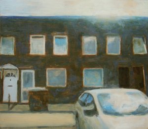 Een plek om te wonen 25, 2012 (olieverf op multiplex) door Trevor Burgess
