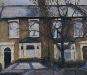 Een plek om te wonen 31, 2012 (olieverf op multiplex) door Trevor Burgess