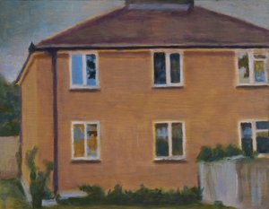 Een plek om te wonen 37, 2012 (olieverf op multiplex) door Trevor Burgess