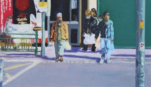 Overstekende straat, 2009 (olieverf op doek)