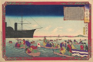 Kroniek van de Keizerlijke Restauratie Kokoku isshin kenbunshi, juni 1876 door Tsukioka Yoshitoshi