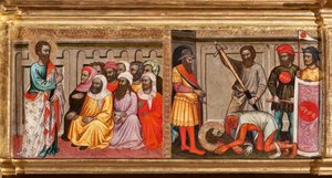 Predella met het leven van St. Bartholomeus, onthoofd in Armenië, detail (detail)