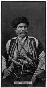 Een Montenegrijnse man, uit een laat 19e-eeuwse foto door Turkish Photographer