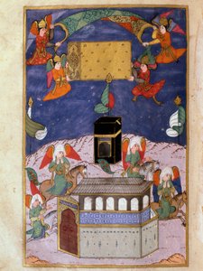 Engelen versieren de Kaaba in Mekka