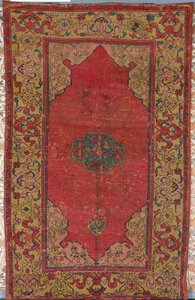 Oushak Tapijt (wol) door Turkish School