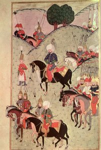 Sultan Selim II (1524-74) rijdt tussen Kotahia en Belgrado om zich weer bij het keizerlijke leger te voegen, 1584-89