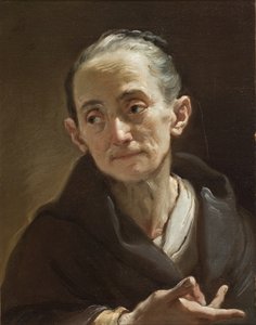 Hoofd van een oude vrouw door Ubaldo Gandolfi