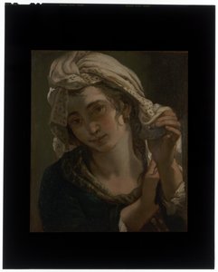 Portret van Rosa Spisani, de vrouw van de kunstenaar door Ubaldo Gandolfi