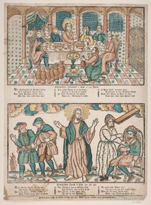 De bruiloft in Kana en Christus door Ubekendt