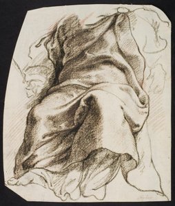 Draperiestudie voor de figuur van God de Vader door Ubekendt