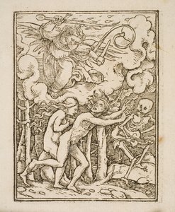 Maria Magdalena knielend bij een kruis door Ubekendt