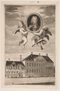 Medaille met portret van een jongen van de Plessenske familie. Momenteel een vakwerkhuis en een paleis