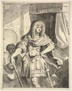 Portret van een veldheer. Kniefiguur. Op de achtergrond een dienaar