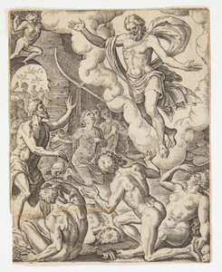 Christus in het voorgeborchte door Ubekendt efter Dirck Volckertsz. Coornhert efter Maarten van Heemskerck