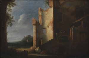 Landschap met ruïnes