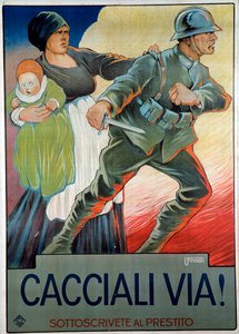 Fascistische propagandaposter voor de nationale lening