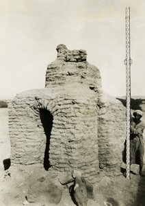 Christelijk graf in necropolis, Qasr Ibrim, Egypte, foto door Ugo Monneret de Villard door Ugo Monneret de Villard