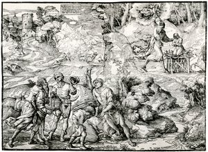 Abrahams Offer, 1516-1518, 1937 door Ugo da Carpi
