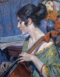 De cellospeler door Ulisse Caputo