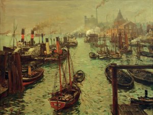 De haven van Hamburg door Ulrich Hubner
