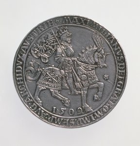 Kroningsdoppelguildiner (dubbele-gulden) van Keizer Maximiliaan I (1493-1519), Antwerpen Munt, heruitgave van een munt uit 1509, 1517 (voorzijde)
