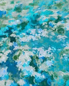 Aqua Marine Abstract door Uma Gokhale