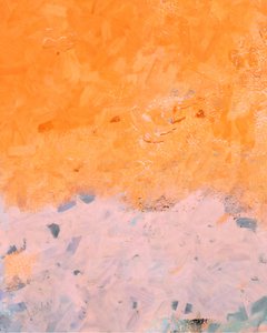 Orange Blush Abstract door Uma Gokhale