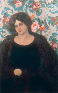 Bigia, de jongere zus van de kunstenaar door Umberto Boccioni