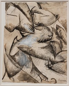 Ik wil menselijke vormen in beweging zien (Spieren in beweging) door Umberto Boccioni