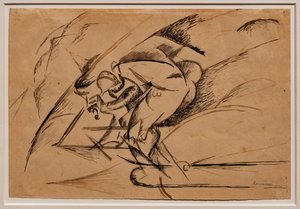 Studies voor Dynamiek van een Fietser door Umberto Boccioni