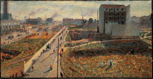 De fabrieken van Porta Romana in Milaan door Umberto Boccioni