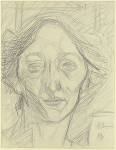 Vrouwenhoofd door Umberto Boccioni