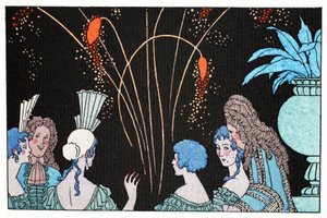 Vuurwerk bij maanlicht door Umberto Brunelleschi