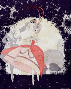 In de tuinen van Armide, Het ballet van de koningin van de rozen - illustratie uit la Vie Parisienne