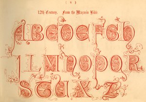12e eeuw. Uit de Mazarin Bijbel, 1862 door Unbekannt