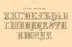 13e Eeuw. Uit Latijns MS., 1862