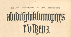 14e eeuw. Richard de Tweede. 1400. Klein. Westminster Abbey, 1862 door Unbekannt