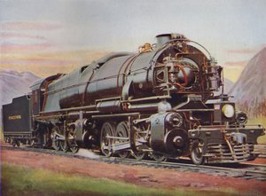 Een 300-tons Amerikaanse Mallet-type goederentrein. Pennsylvania Railroad, 1926 door Unbekannt