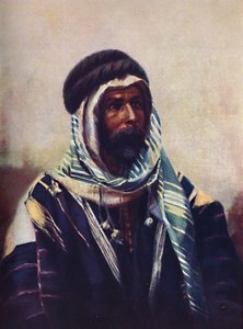 Een bedoeïenensjeik met burnous, 1902 door Unbekannt