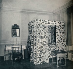 Een slaapkamer uit het huis van majoor Nicholas Sewall, in Secretary, 1930