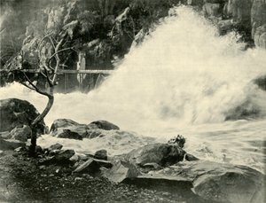 Een grote golf in de Cataract Gorge, nabij Launceston, 1901 door Unbekannt