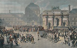Een dag van herziening onder het keizerrijk, Place Du Carrousel, 1810, 1896 door Unbekannt
