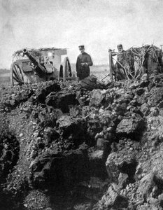 Een Franse batterij van de 75e ontsnapt ternauwernood, Eerste Wereldoorlog, 1915