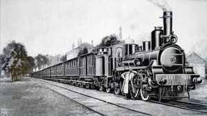 Een Franse staatsspoorwegtrein