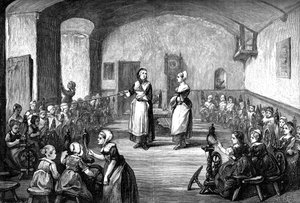 Een Duitse spinschool, c1880
