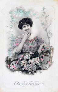 Een Goede Kus, Franse ansichtkaart, c1900